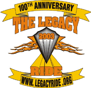 The Legacy Ride Logo with Banners